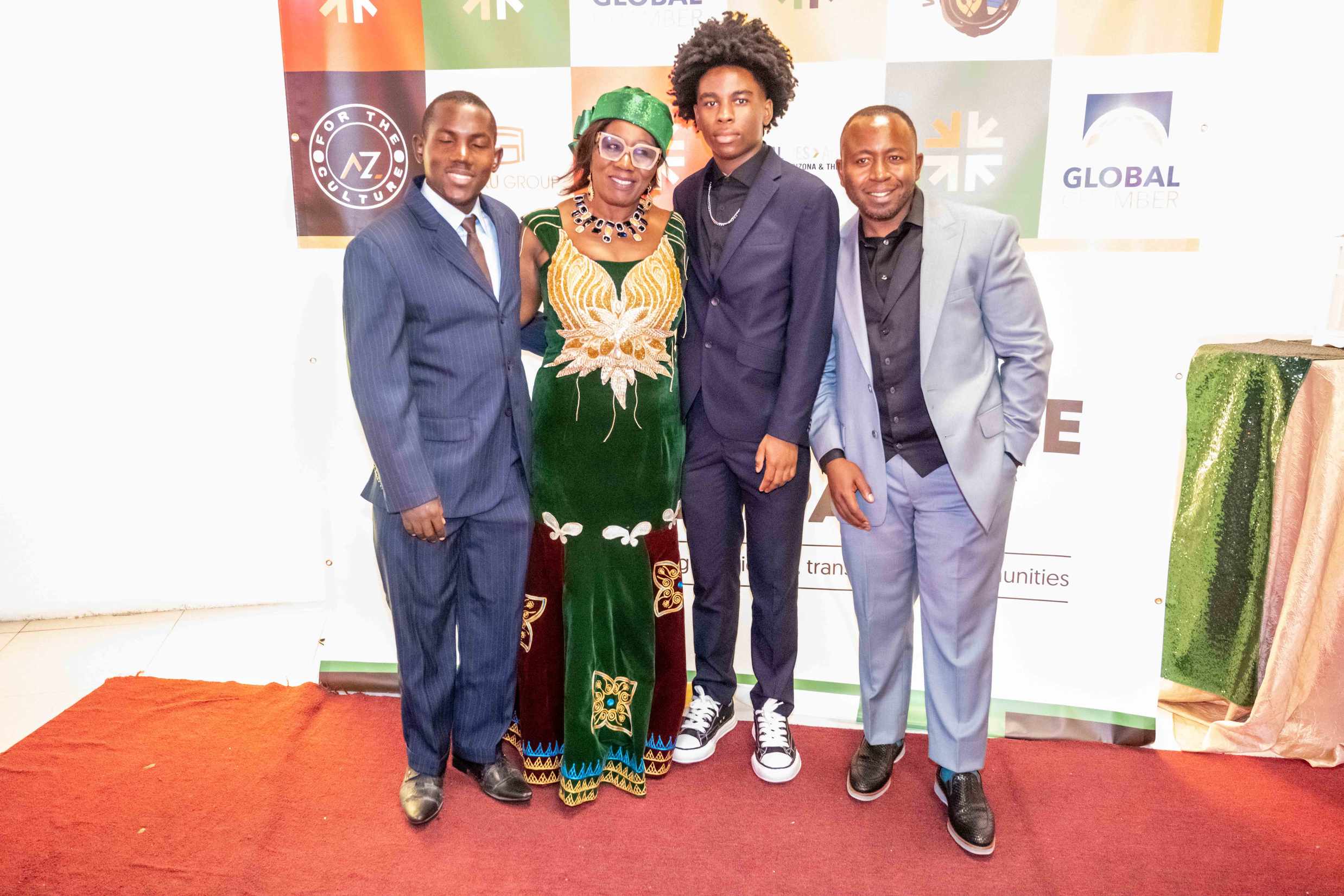 Family on the red carpet at the Award Night